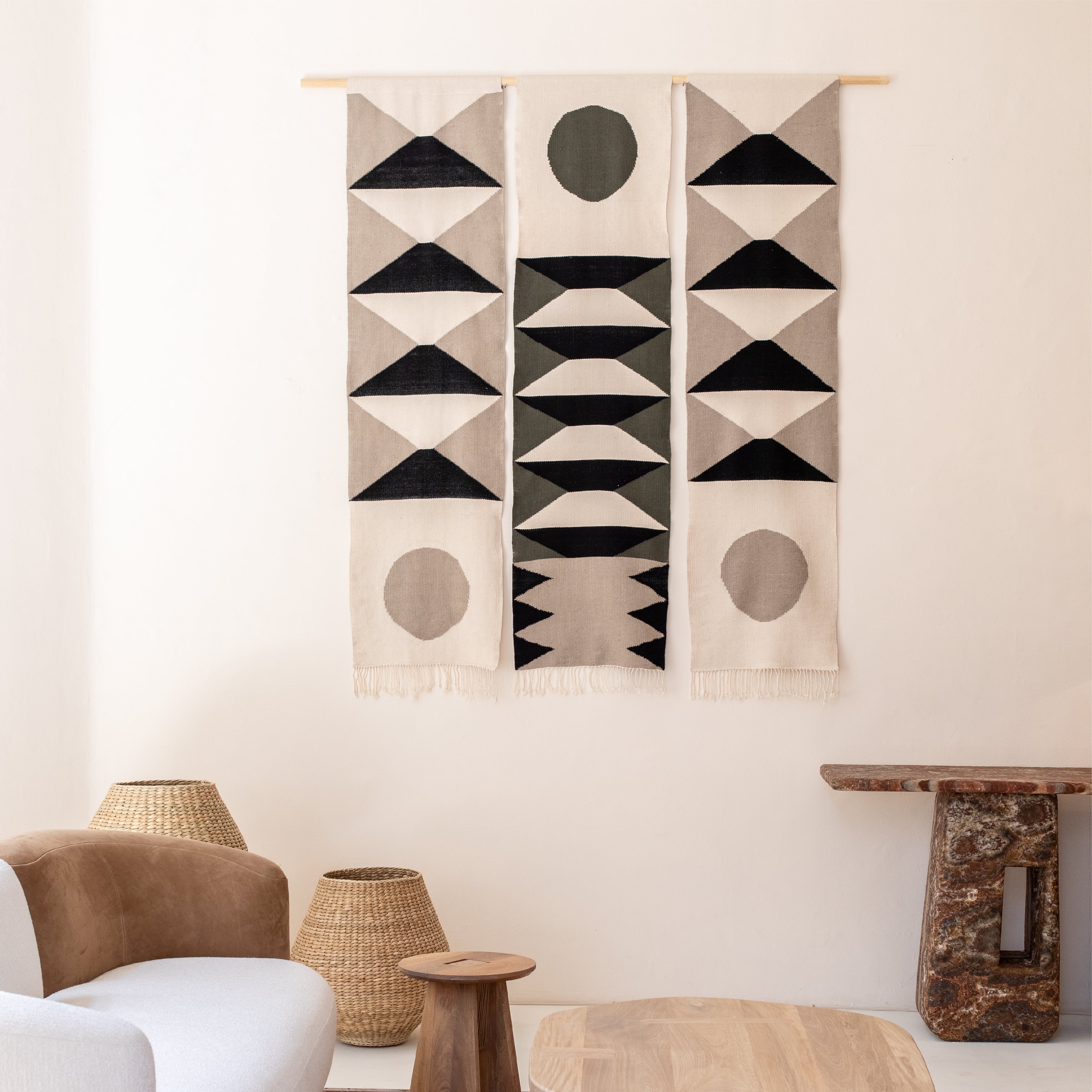 “OPPOSITES” wallhanging diptych and triptych